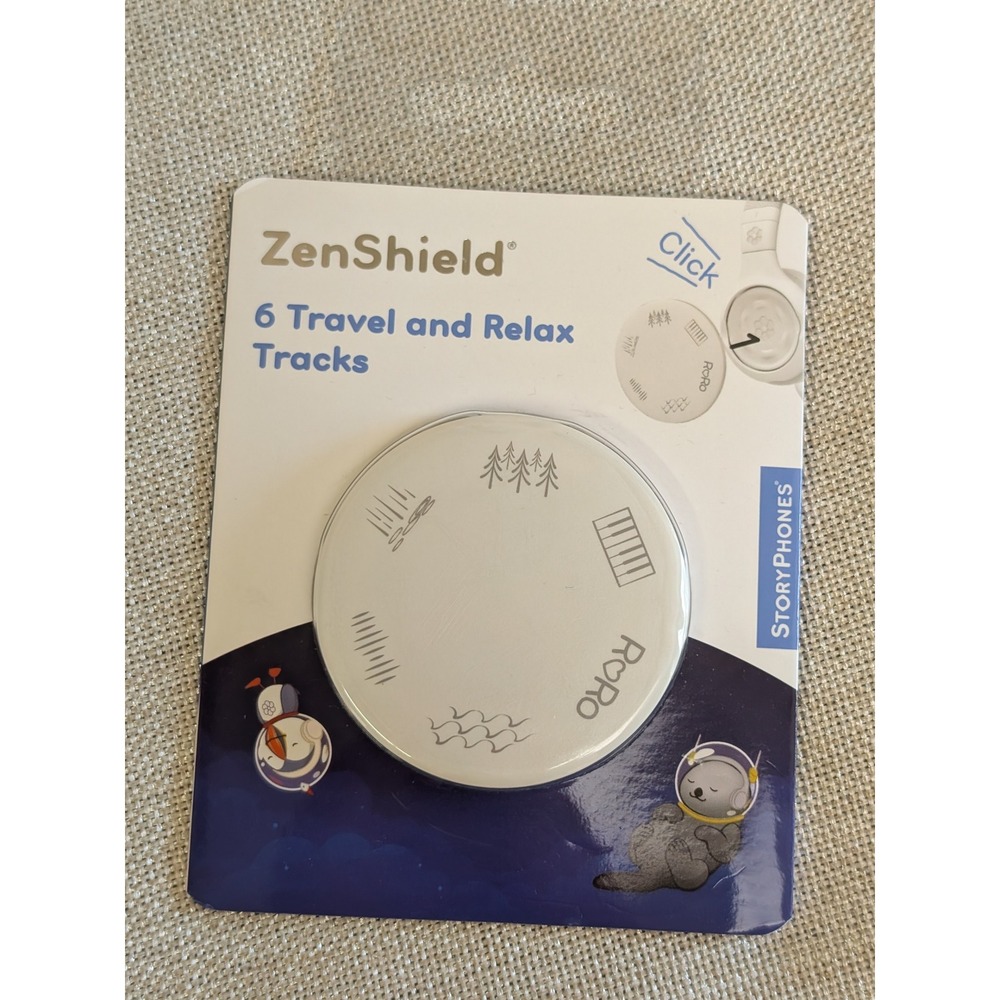StoryPhones ZenShield StoryShield Kids OS White NWT 6 Travel Relax Tracks White